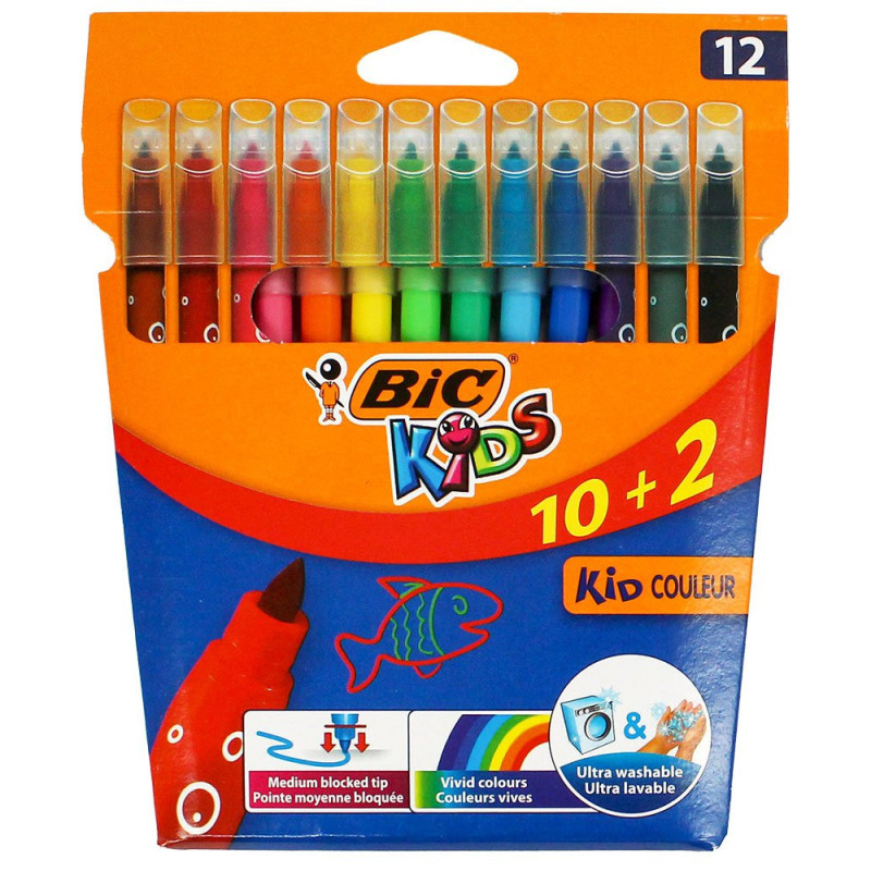 Flamastry BIC Kids Couleur 12 kolorów