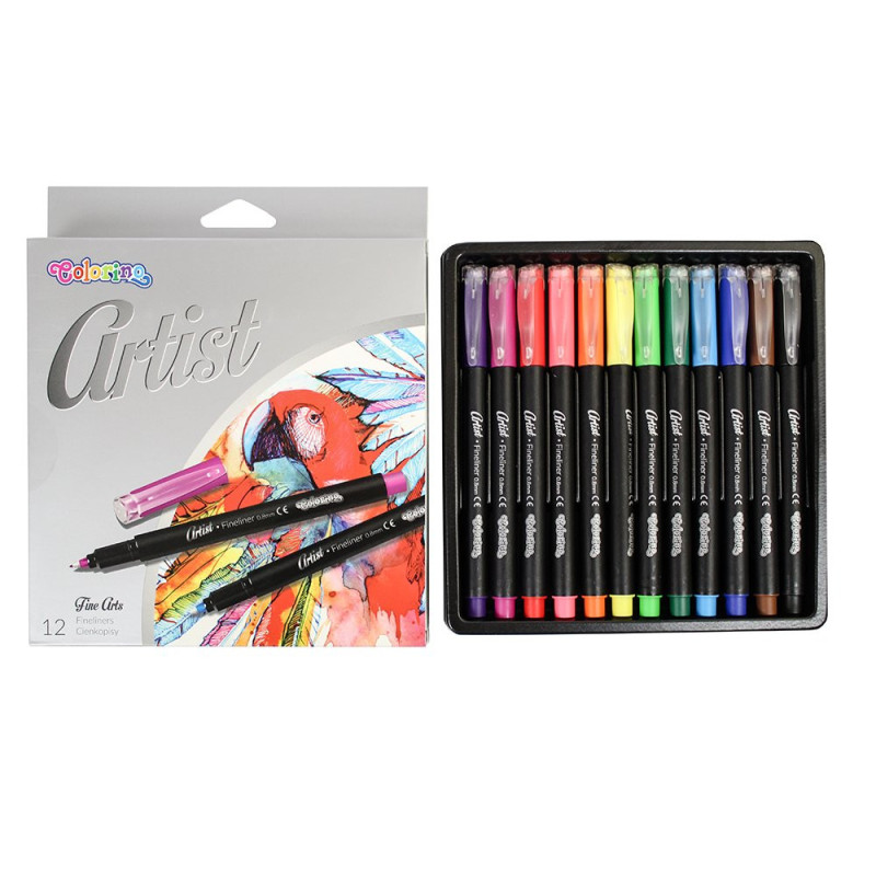 Colorino cienkopisy pisaki do rysowania Artist 12