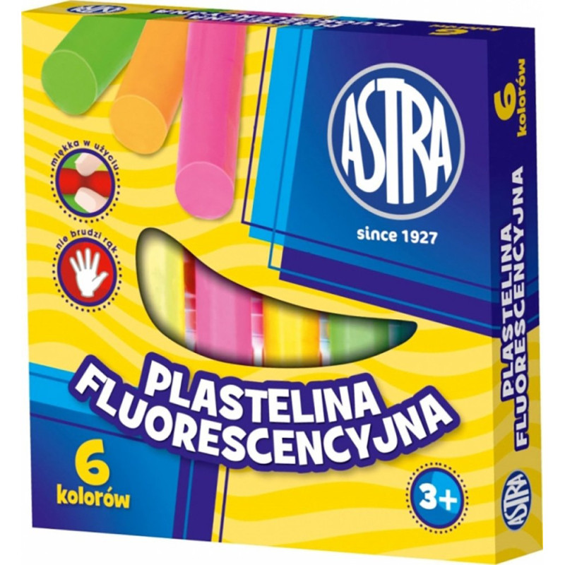 Plastelina fluorescencyjna Astra 6 kolorów
