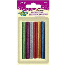 Klej do pistoletu brokat 7mm, 6 sztuk