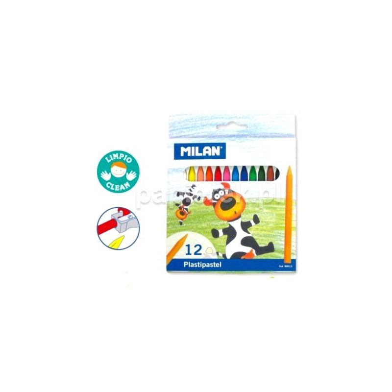 KREDKI Milan Plastipastel 12 Kol