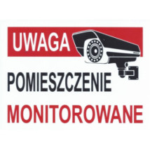 UWAGA POMIESZCZENIE MONITOROWANE 190x140 mm