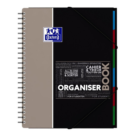 Kołonotatnik Oxford A4 80k w kratkę OrganiserBook