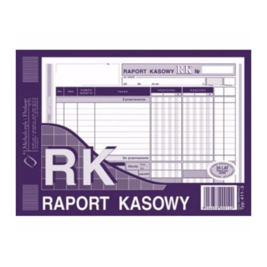 Raport Kasowy A5 oryginał+kopia Michalczyk