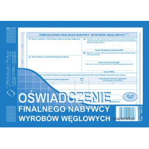 Oświadczenie finalnego nabywcy wyrobów węglowych 306-3