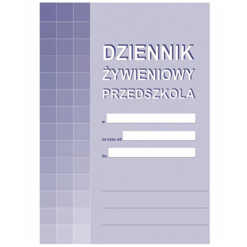 Dziennik żywieniowy przedszkola A4  A-10-1