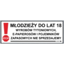 MŁODZIEŻY DO LAT 18 WYROBÓW TYTONIOWYCH LC-27E