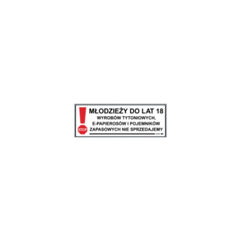 MŁODZIEŻY DO LAT 18 WYROBÓW TYTONIOWYCH LC-27E