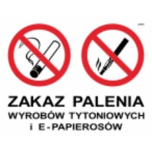 ZAKAZ PALENIA WYROBÓW TYTONOWYCH LB-53 14x19CM