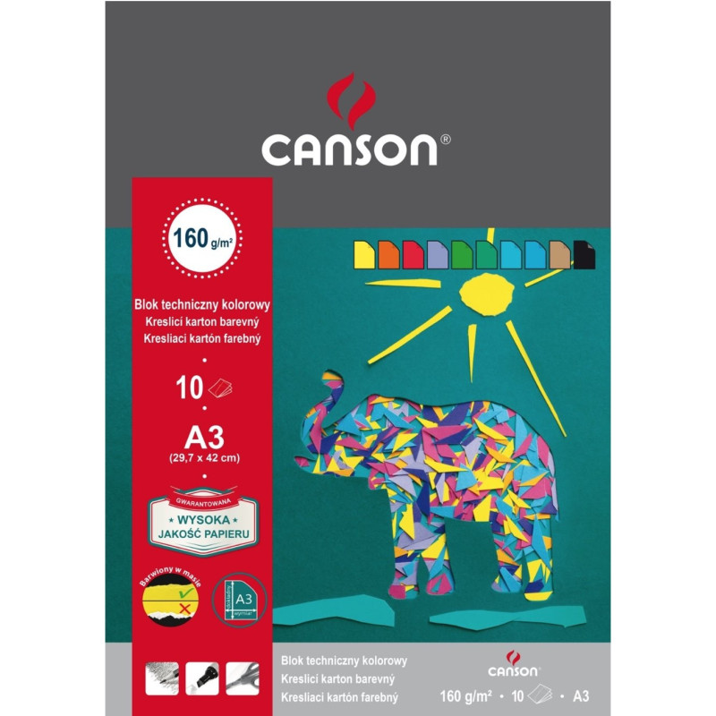 Blok techniczny kolorowy A3 Canson