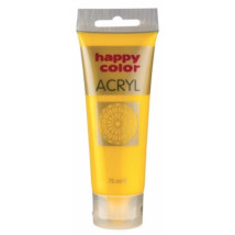 Farba akrylowa, żółty, 75 ml Happy Color