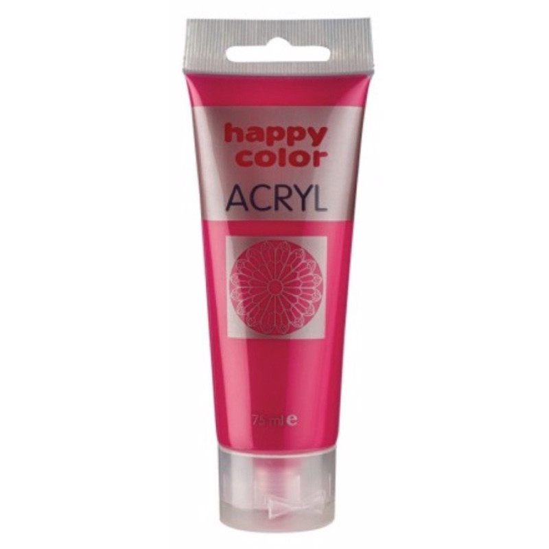 Farba akrylowa, ciemnoróżowy, 75 ml Happy Color
