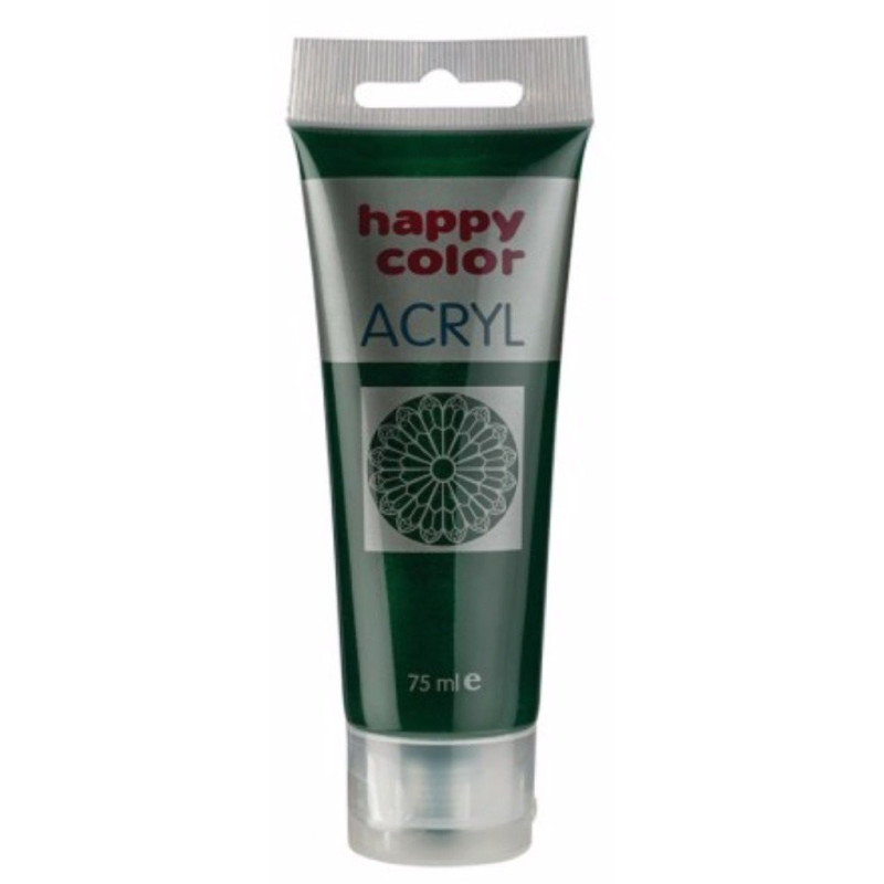 Farba akrylowa, ciemna oliwka, 75 ml Happy Color