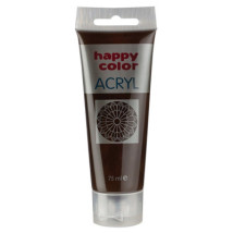 Farba akrylowa, ciemnobrązowa, 75 ml Happy Color