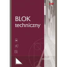 Blok techniczny A4 biały 10 kartek Unipap