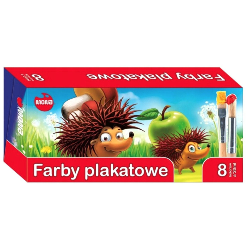 Farby plakatowe 20ml 8 Kolorów Mona