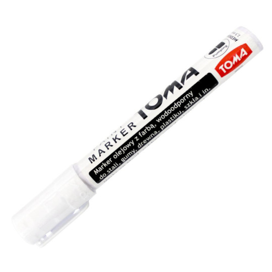 Marker olejowy biały TOMA TO-440 do szyb, opon