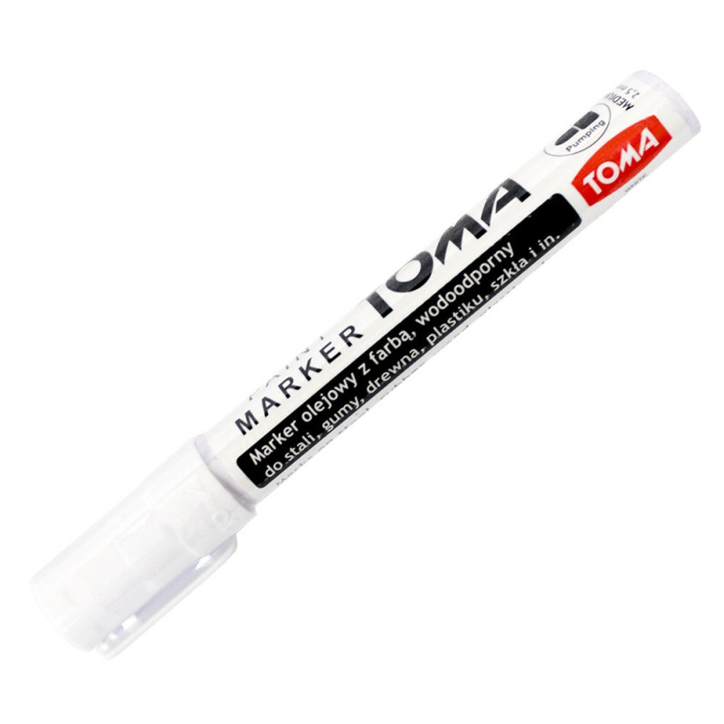 Marker olejowy biały TOMA TO-440 do szyb, opon