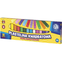 Plastelina kwadratowa Astra 18 kolorów