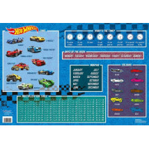 Podkład szkolny na biurko, obustronny, licencja HOT WHEELS