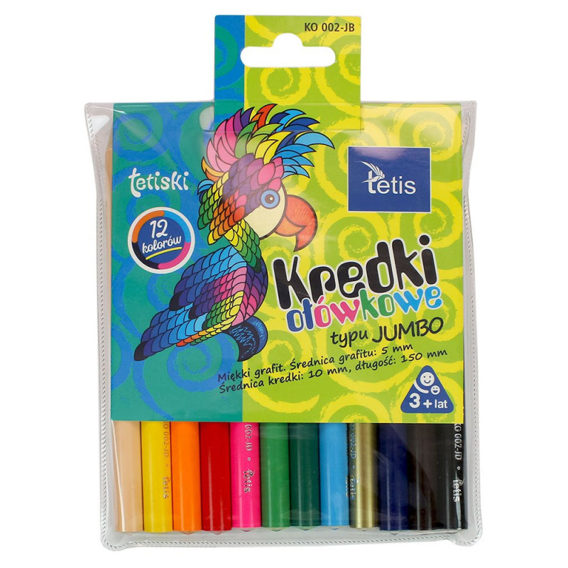 Kredki ołówkowe JUMBO Tetis 12 kolorów