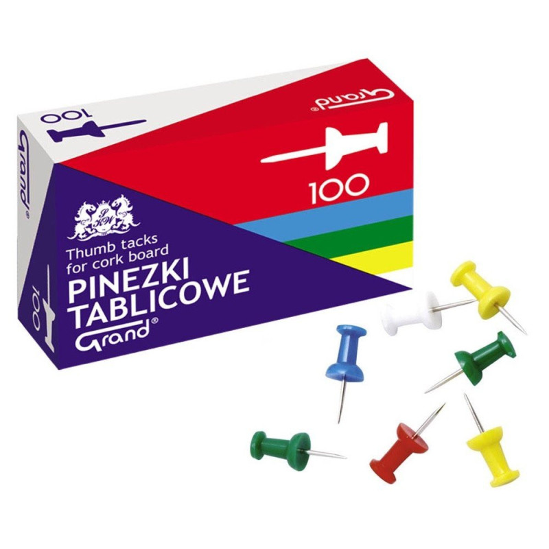 Pinezki tablicowe 100 SZT GRAND