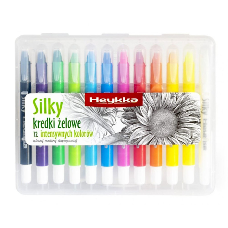 Kredki żelowe HEYKKA Silky 12 kolorów