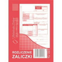 ROZLICZENIE ZALICZKI M&P 409-5