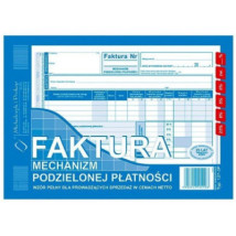 Faktura A5 mechanizm podzielnej płatności w cenach netto Michalczyk & Prokop