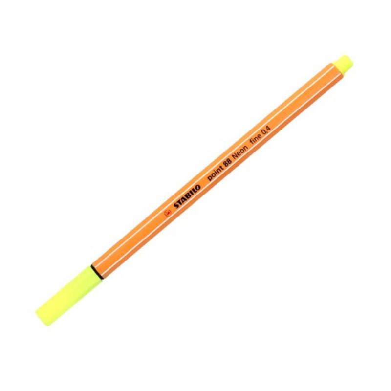 Cienkopis Stabilo, neonowy żółty 88-024