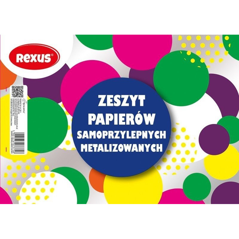 Zeszyt papierów samoprzylepnych metalizowanych A5 Rexus