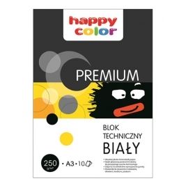 Blok techniczny A3 biały 250g premium Happy Color 