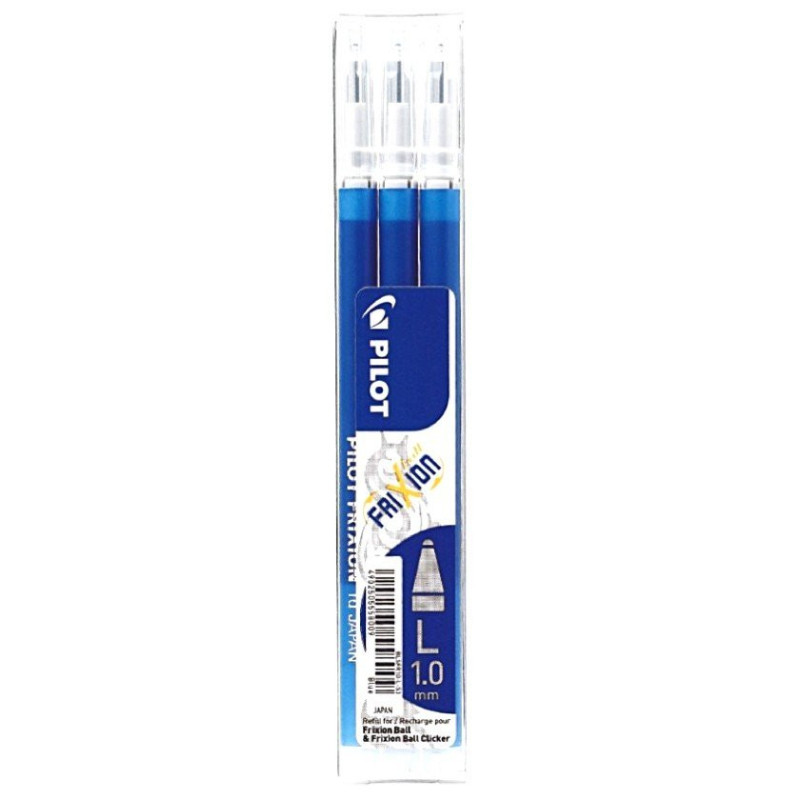 Wkład do pióra kulkowego Pilot Frixion 1.0 mm, kolor wkładu niebieski, BLSFR10-L-S3-E, 1 sztuka