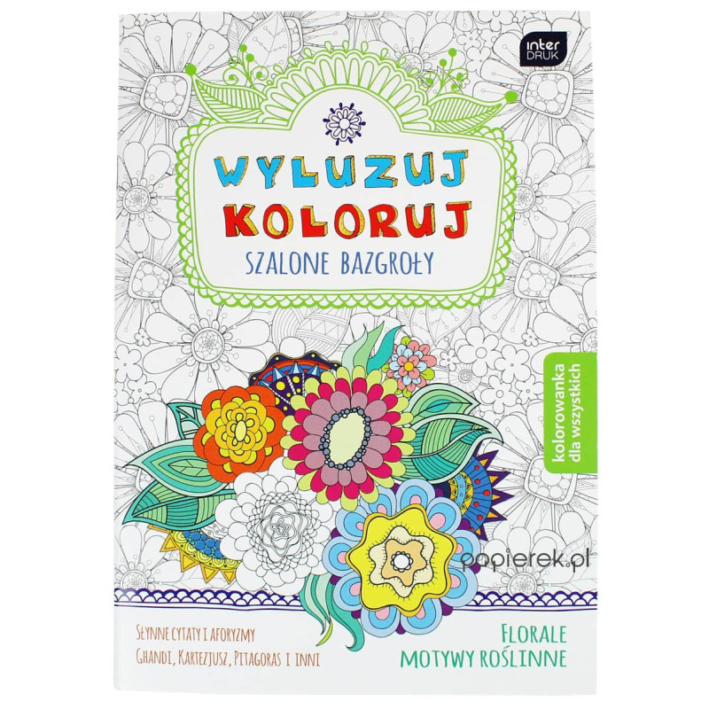 Wyluzuj koloruj szalone bazgroły, kolorowanki dla dorosłych mix wzorów