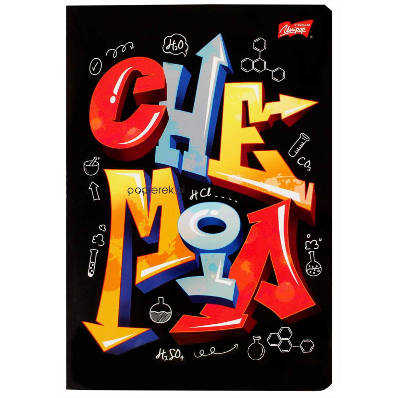 Zeszyt A5 60k. krata chemia, chemia ze ściągą
