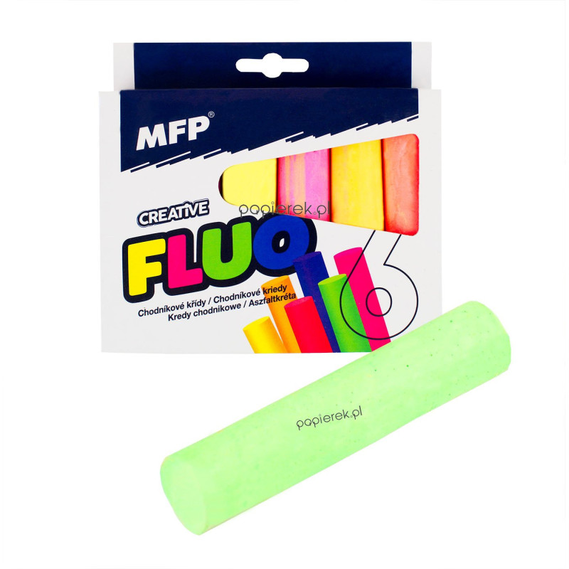 Kreda chodnikowa FLUO owalna 6 kolorów