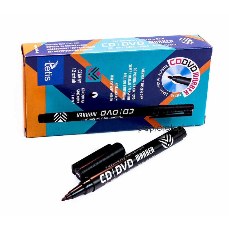 Marker do płyt CD/DVD szkła, metalu, plastiku
