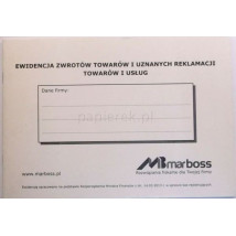 EWIDENCJA ZWROTÓW TOWARÓW I REKLAMACJI MARBOSS