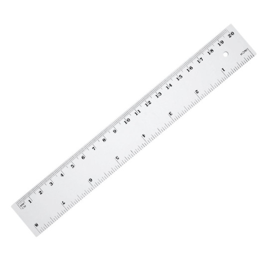Linijka Tetis 20cm transparentna