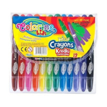 Kredki świecowe wykręcane Colorino 12 kolorów