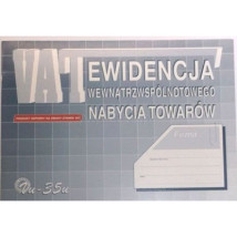 EWIDENCJA VAT WEWNĄTRZWSPÓL. NABYCIA TOWARÓW