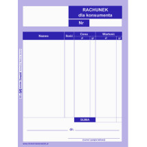 Rachunek A6 dla konsumenta numerowany RR-4N