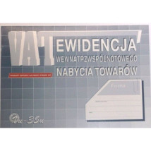 EWIDENCJA VAT WEWNĄTRZWSPÓL. NABYCIA TOWARÓW