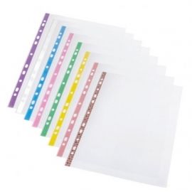 Koszulki na dokumenty z kolorowymi brzegami A4 20SZT