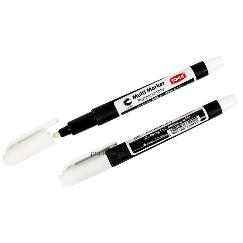 Multi marker permanentny 2.5mm TOMA TO-332 BIAŁY