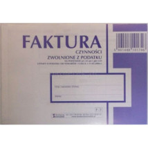 FAKTURA A5 1+1 CZYNNOŚCI ZW. Z PODATKU