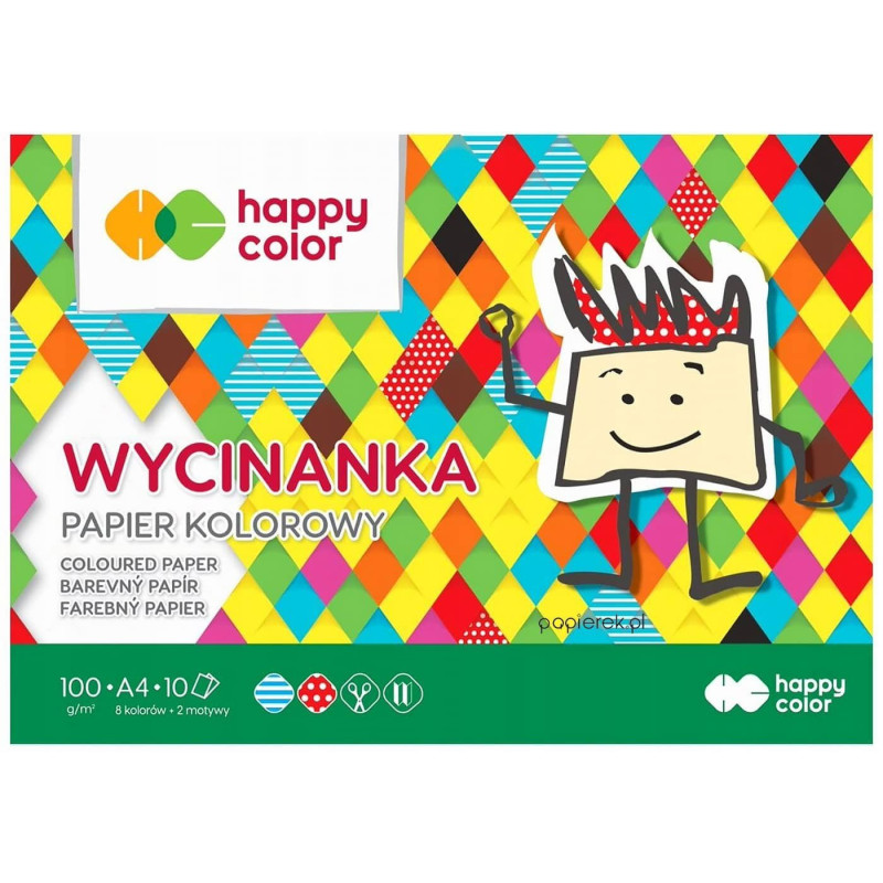 Wycinanka Happy Color A4 papier kolorowy 10 kartek