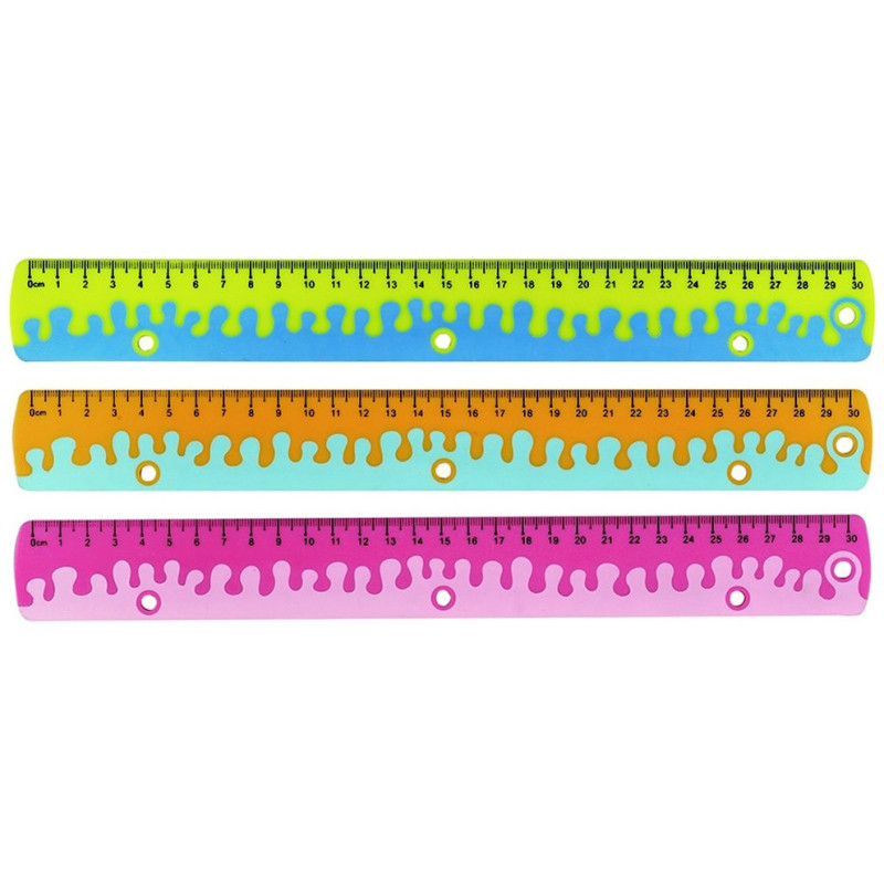 Linijka Keyroad 30 cm mix kol