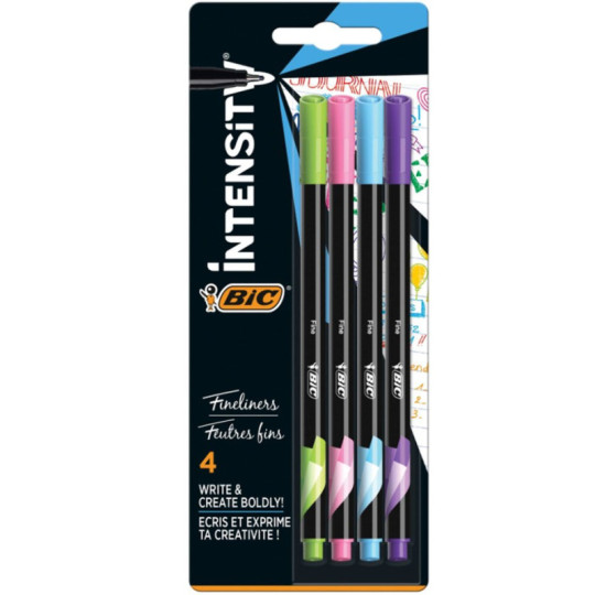 Cienkopisy BIC Intensity 4 kolory blister