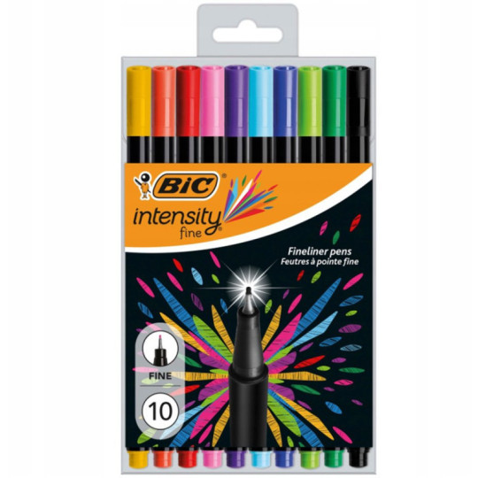 Cienkopisy BIC Intensity fine 10 kolorów w etui
